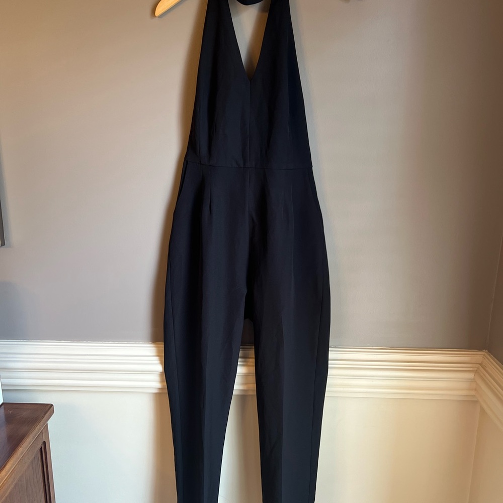 LAVISH ALICE Keyhole High Neck Deep Plunge Jumpsuit Sz 6 - Picture 3 of 13